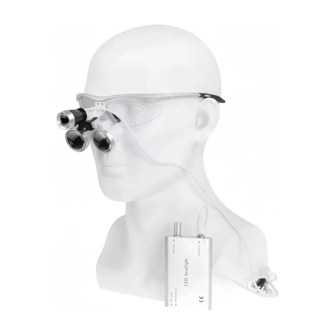 Dental Loupes with LED Headlight – Premium Optical Kit Dentiphoto