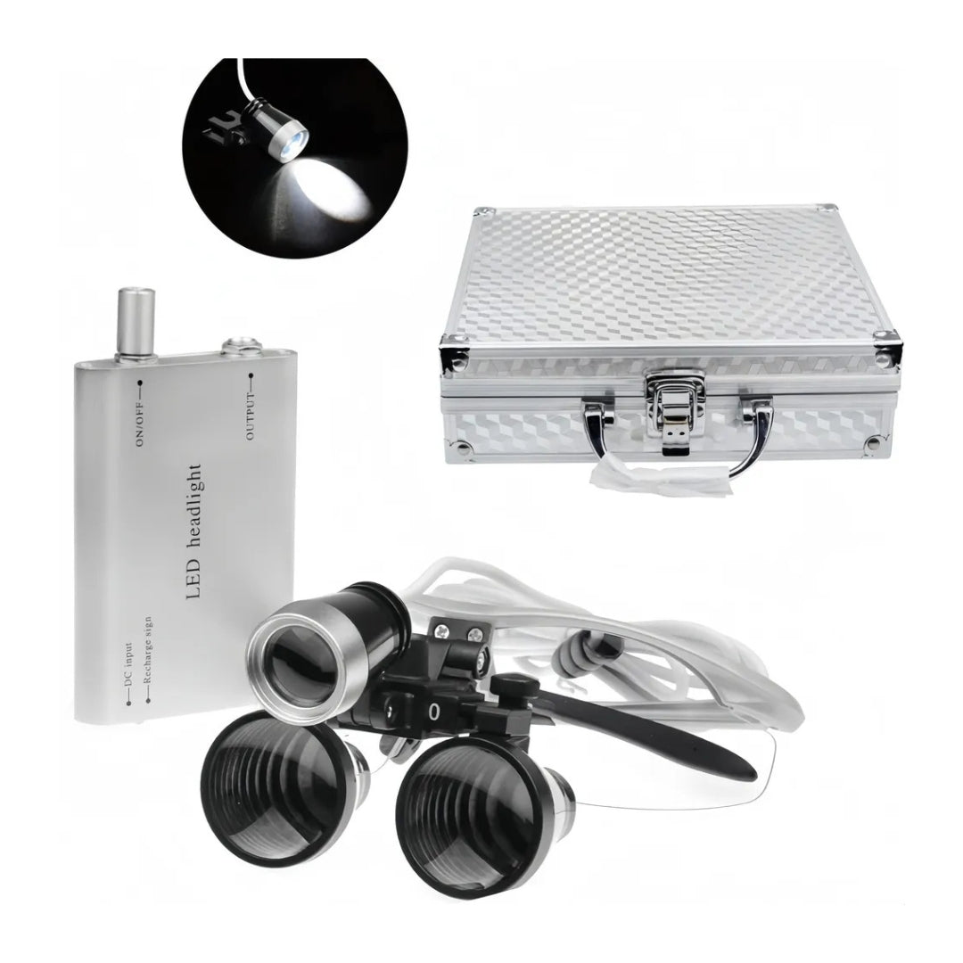 Dental Loupes with LED Headlight – Premium Optical Kit