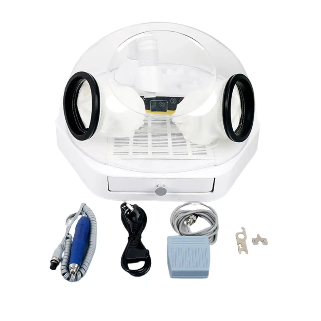 Dust-Free Polishing Station with Built-In Micromotor and Suction Dentigear