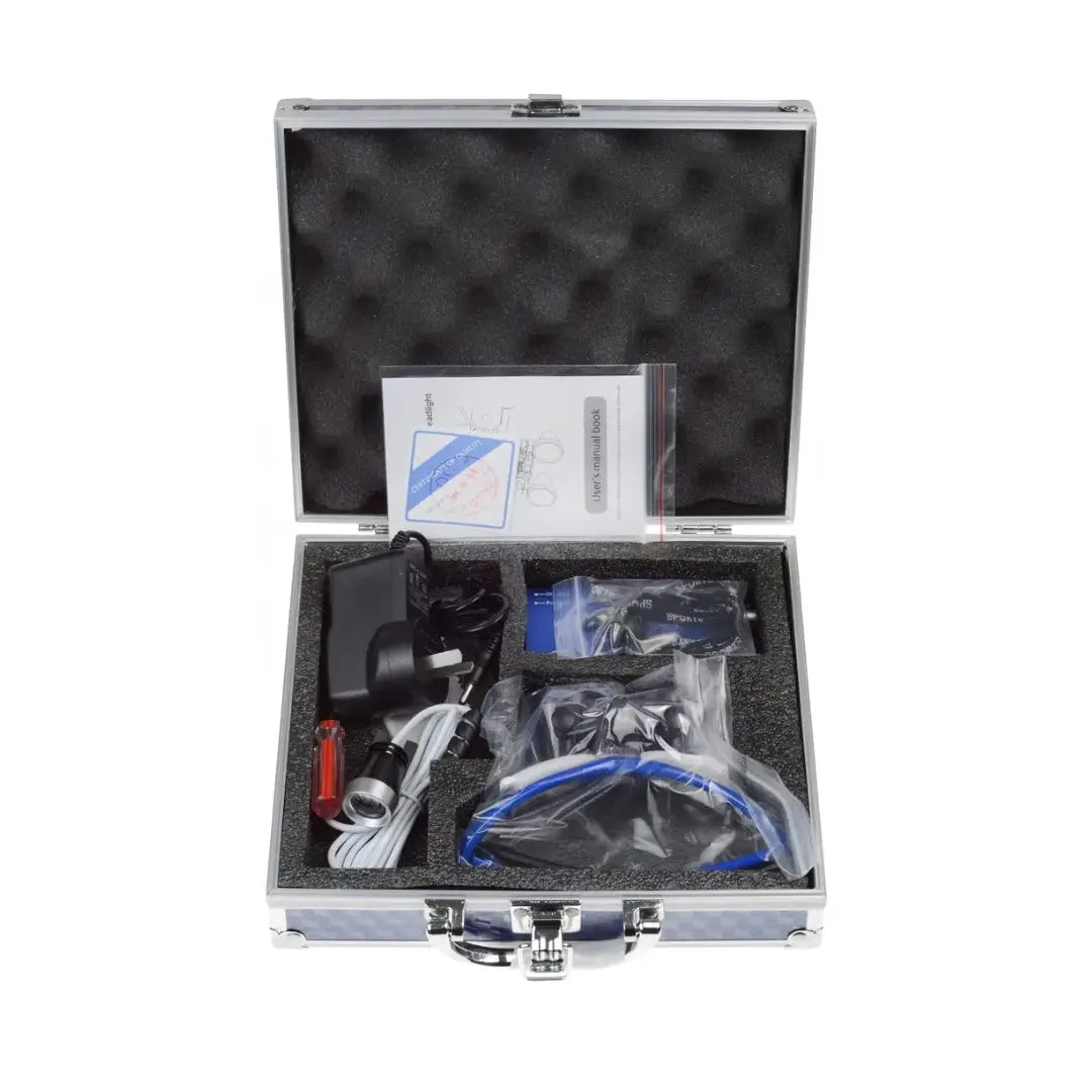 Dental Loupes with LED Headlight – Premium Optical Kit Dentiphoto