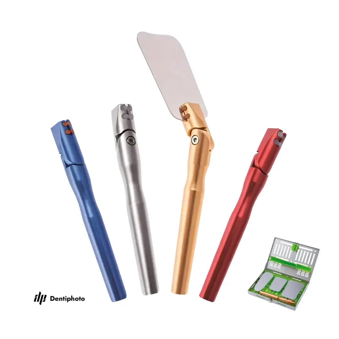 Intraoral Mirror Set with Adjustable Handle & Sterilization Box Dentiphoto
