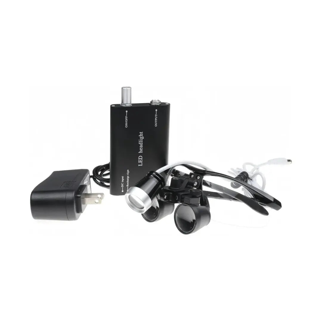 Dental Loupes with LED Headlight – Premium Optical Kit Dentiphoto