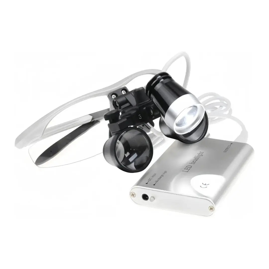 Dental Loupes with LED Headlight – Premium Optical Kit Dentiphoto