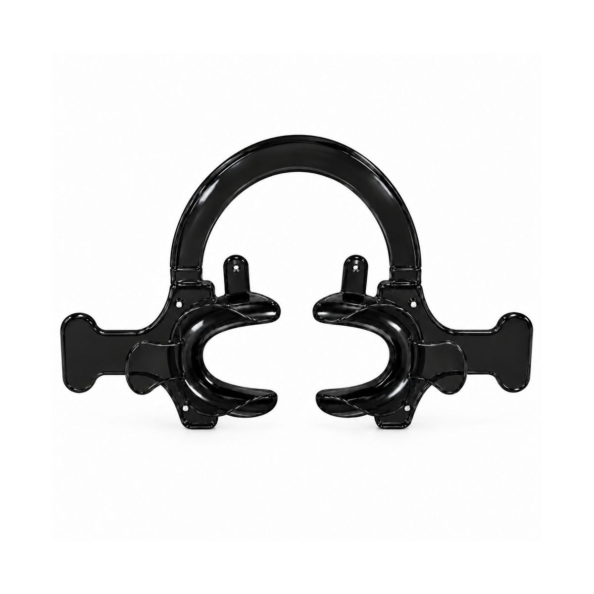 Black C-Shape Cheek Retractor for Dental Photography — Single Piece, Autoclavable