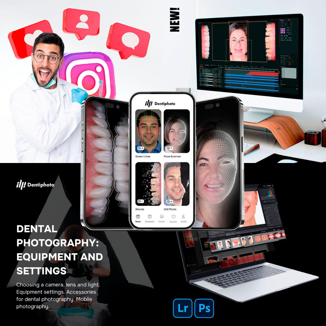 Mega Set! Kurse zu Dentalfotografie und Marketing (Englisch) + 25 Credits in der Dentiphoto App