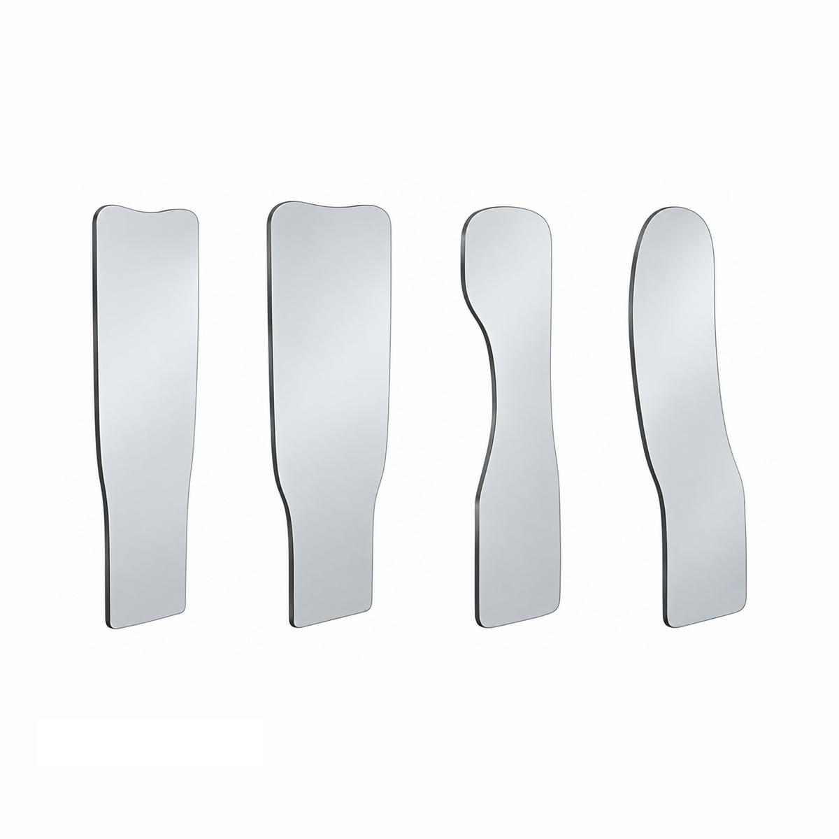 Replacement Mirror for Anti-Fog Dental Photography Handle — Rhodium-Coated Stainless Steel, Occlusal, Buccal and Lingual