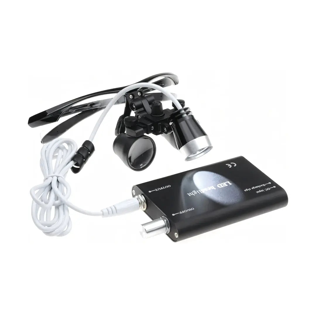 Dental Loupes with LED Headlight – Premium Optical Kit Dentiphoto