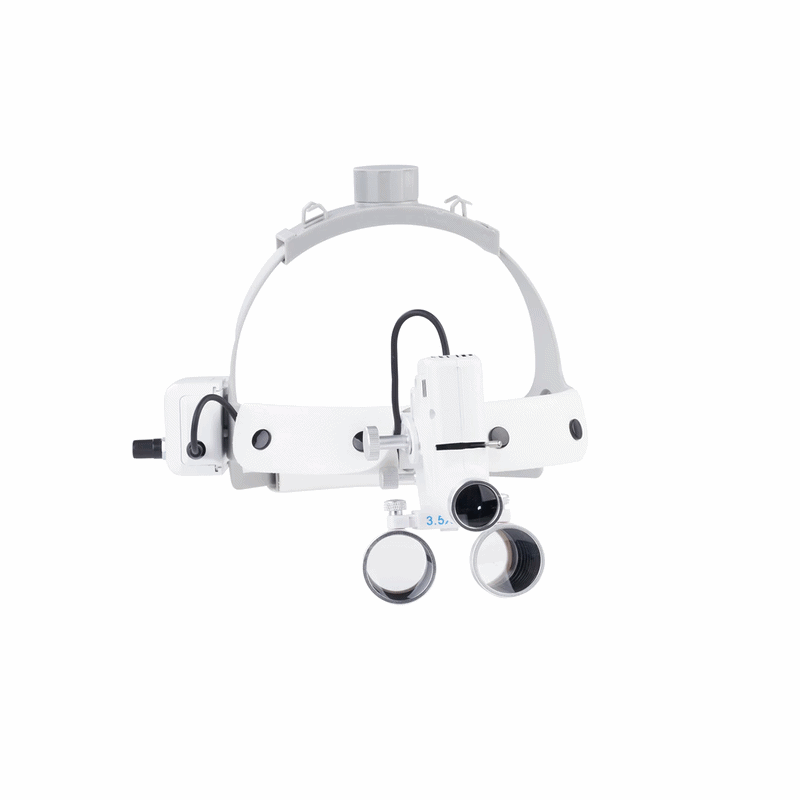 Dental Surgical Loupes 2.5X/3.5X with 5W LED Headlight + Extra Battery