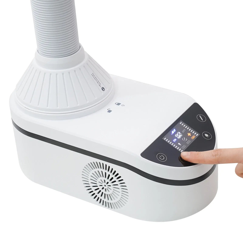 NEW! High-Power Compact Dental Laboratory Dust Collector with LED Light Dentiphoto