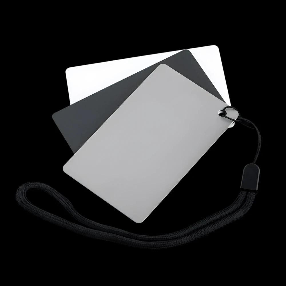 Conjunto de tarjetas de balance de blancos para fotografía dental