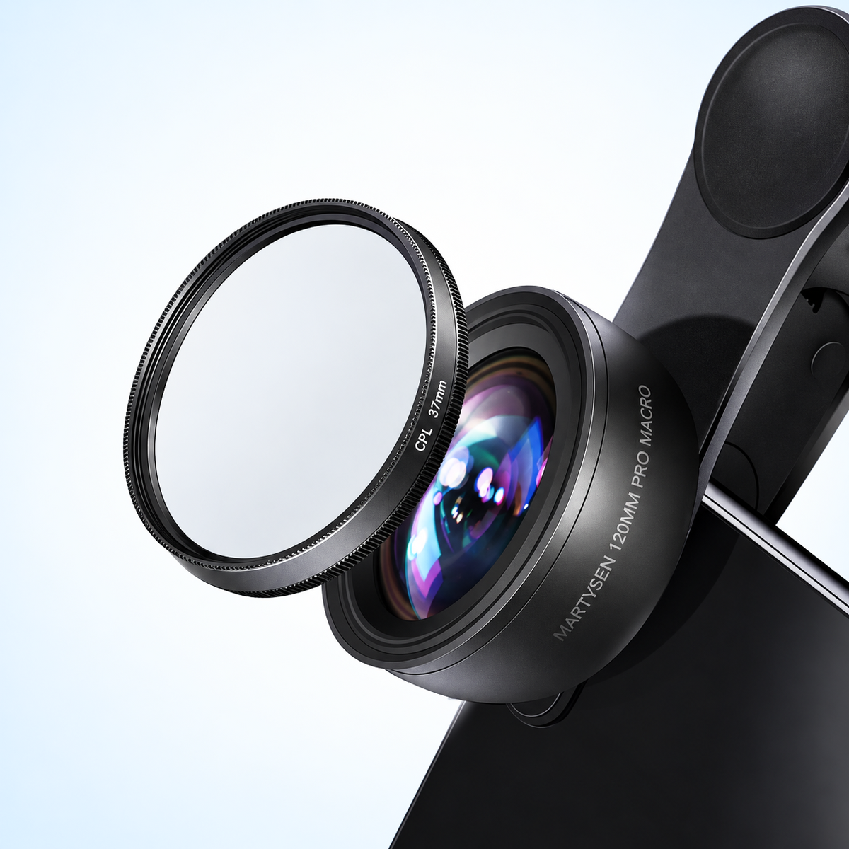 スマートフォン歯科写真撮影用マクロレンズ120 mm — 口腔内クローズアップ用クリップ式レンズ