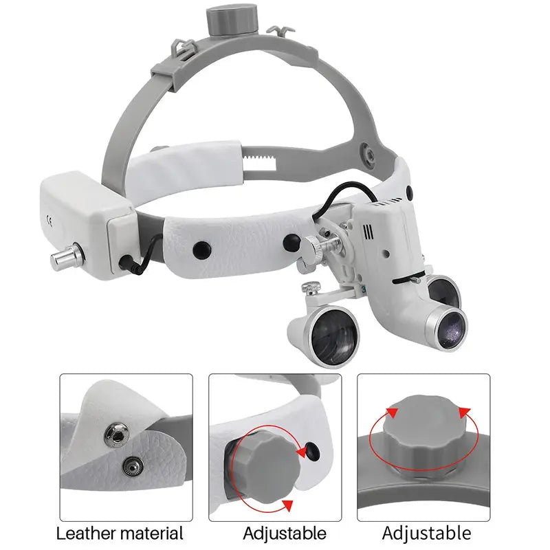 Dental Surgical Loupes 2.5X/3.5X with 5W LED Headlight Dentiphoto