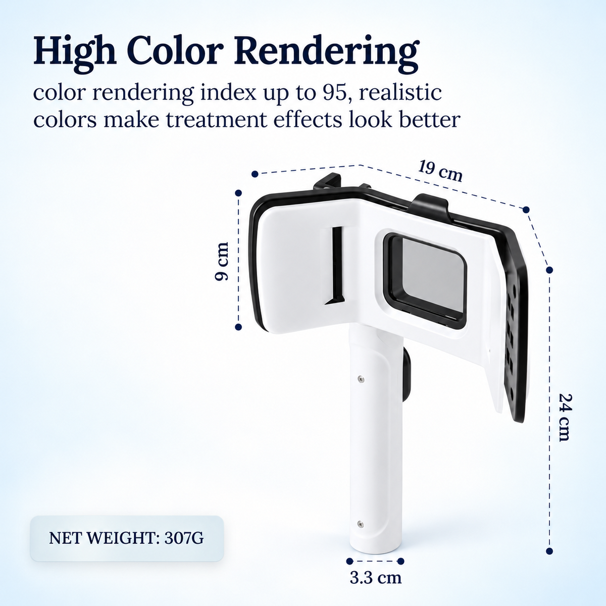 ProLight X Lámpara LED móvil para fotografía dental.