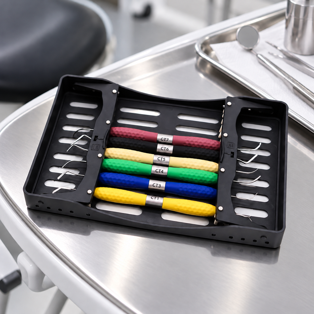 Professional Composite Restoration Instrument Kit – 7-Piece Titanium-Coated Set