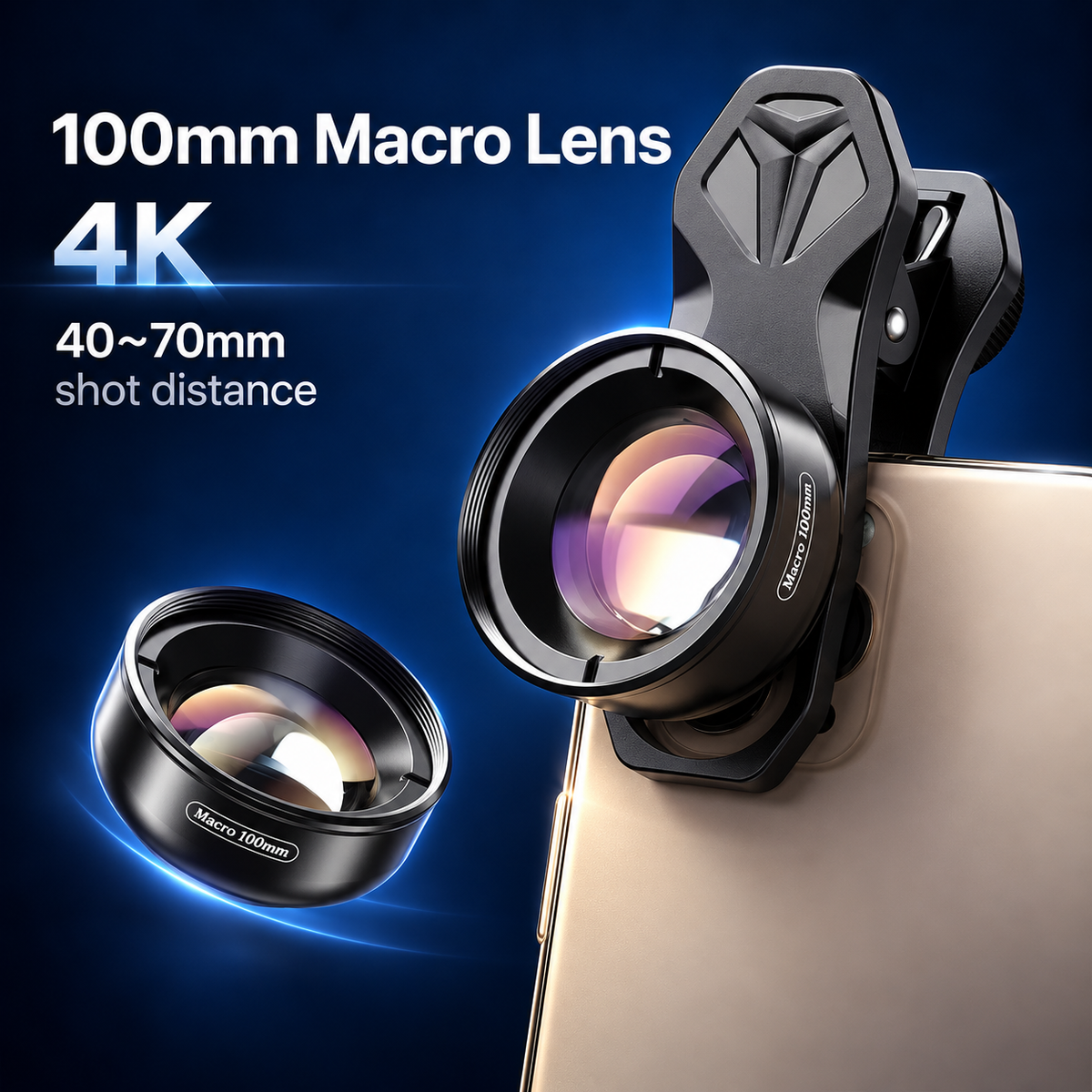 Kit mobile pour la macrophotographie dentaire et la photographie de sujets — ensemble d’objectif et d’éclairage pour smartphone destiné à la clinique
