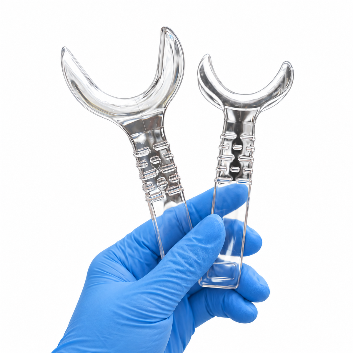T-Shape Cheek Retractor for Dental Photography, Pair — Frontal and Lateral Intraoral Views