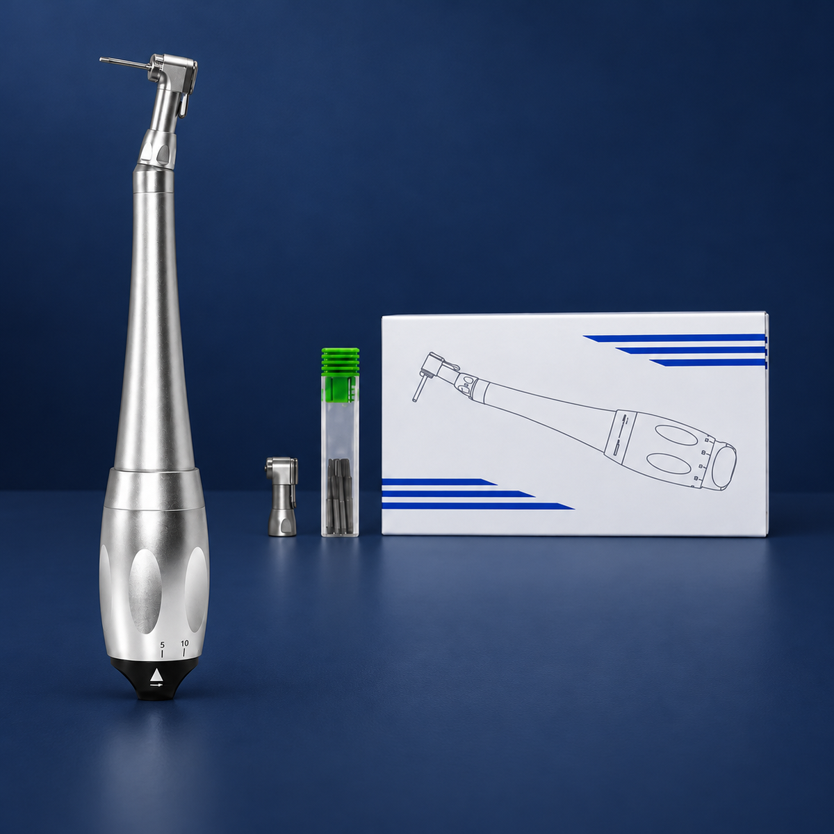 Kit de clé dynamométrique universelle pour implants Torq Control, 5-35 N·cm — tête contre-angle, verrouillage par clic, 12 tournevis de précision