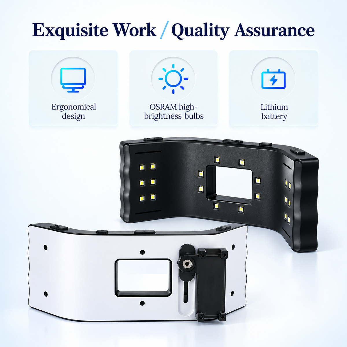 Ultra Light for Smartphone Dental Photography — 100 W, 128 LED Beads, 5500 K Daylight, 219 g
