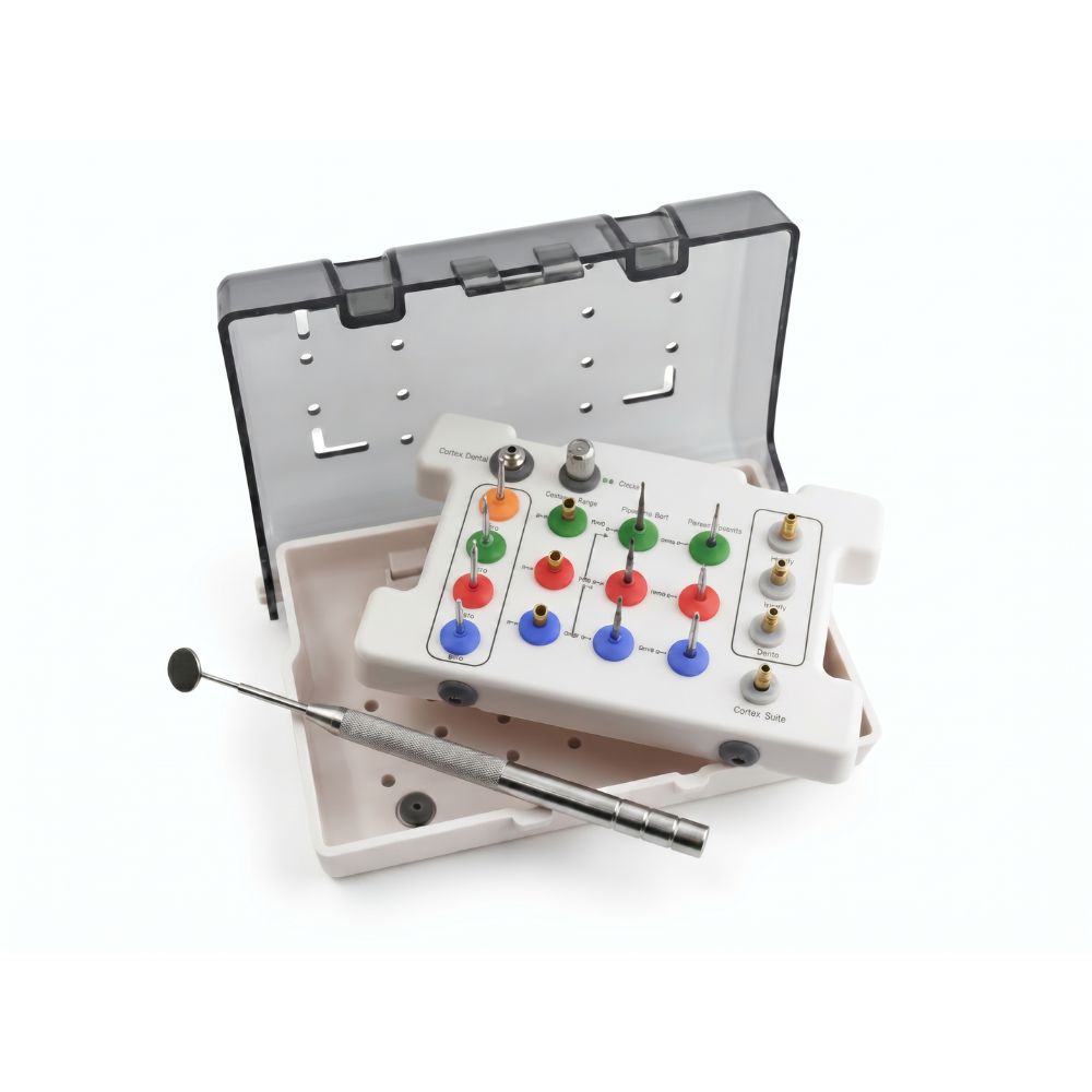 Dental Implant Screw Removal Kit — Claw Drills, Perfect Guides, Reverse Drills and Screw Removers ø1.0 to ø1.4