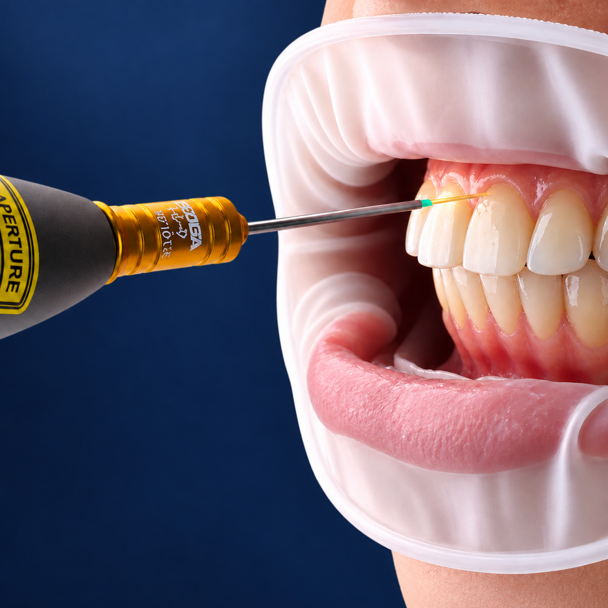 Láser de diodo dental inalámbrico de 5W para cirugía de tejidos blandos — Ajustable de 0,5 a 5 W, gingivectomía, hemostasia, periodoncia