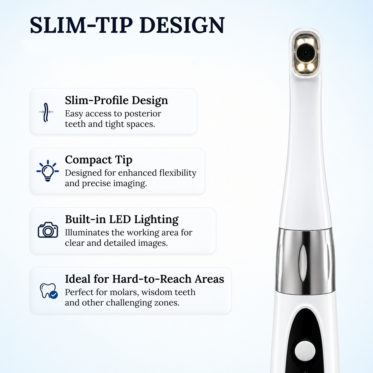 Wireless Intraoral Dental Camera 1080P — 5.5 mm Tip, 4-Hour Battery, USB Plug-and-Play, DEXIS Compatible