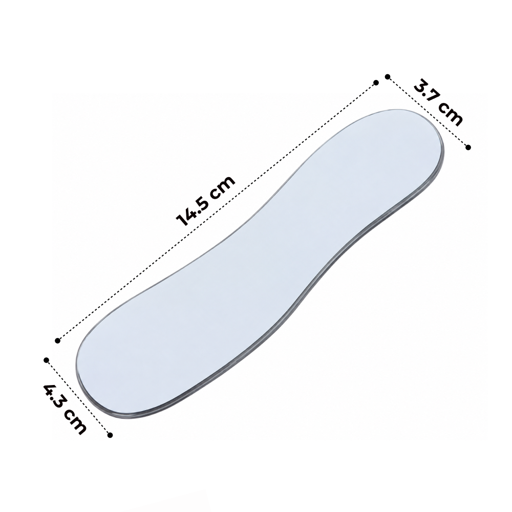 Buccal Glass Mirror for Dental Photography — Front-Surface Intraoral Mirror for Lateral Views
