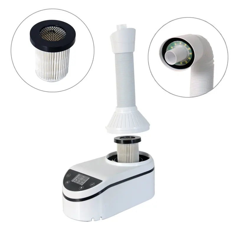 NEW! High-Power Compact Dental Laboratory Dust Collector with LED Light Dentiphoto
