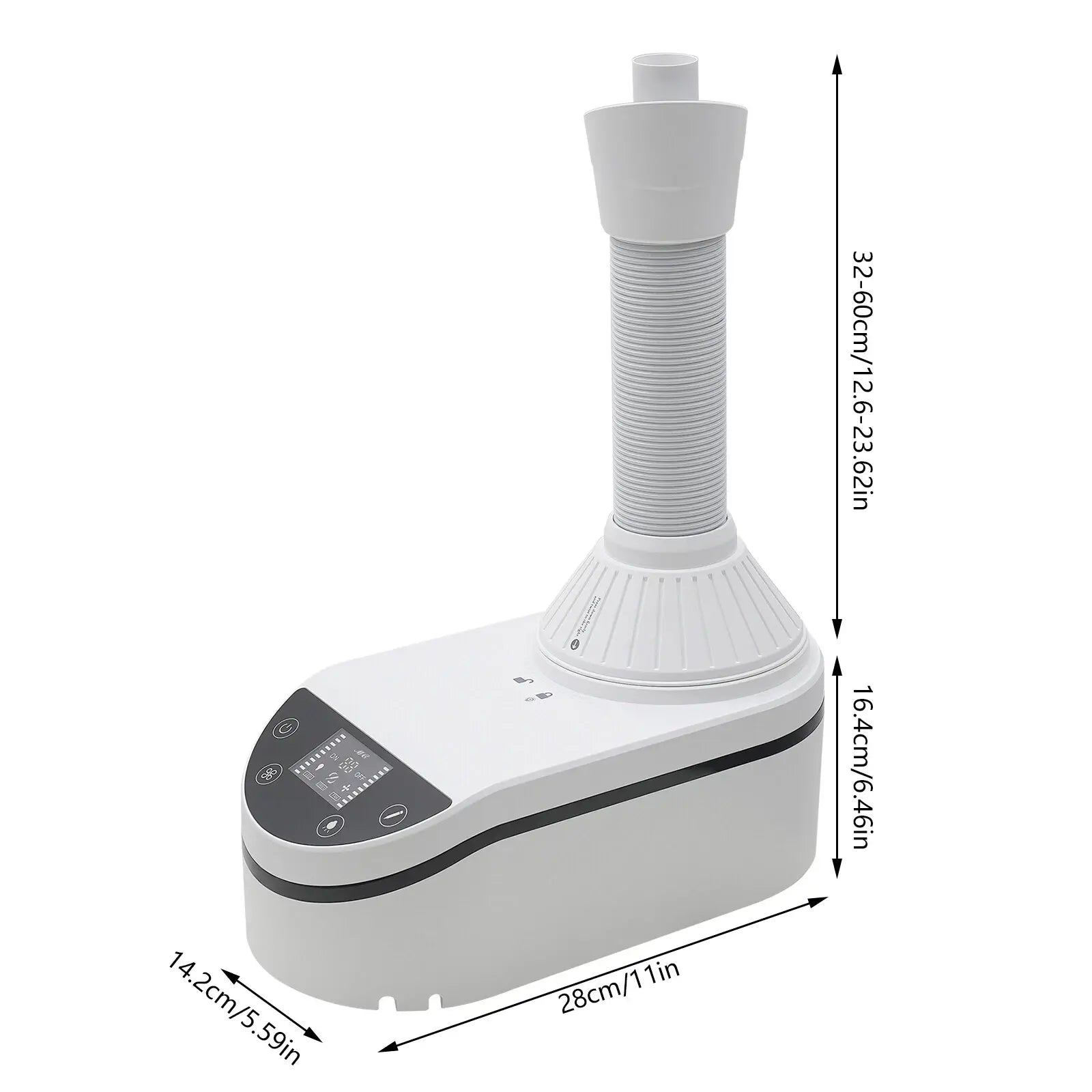 NEW! High-Power Compact Dental Laboratory Dust Collector with LED Light Dentiphoto