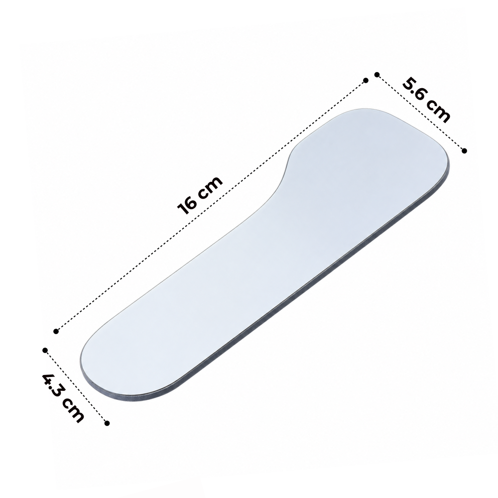 Lingual Glass Mirror for Dental Photography — Front-Surface Intraoral Mirror for Palatal Views
