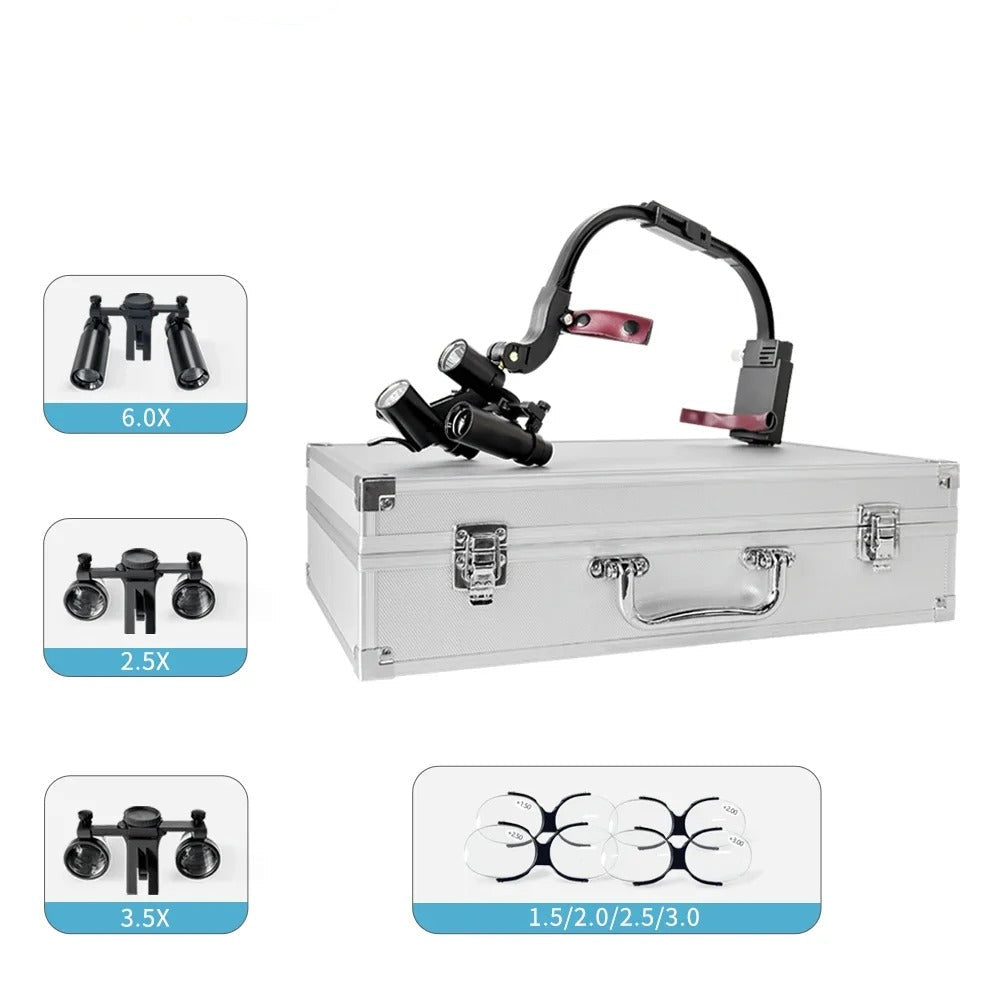 Premium Dental Binoculars 2.5Х - 6X with LED