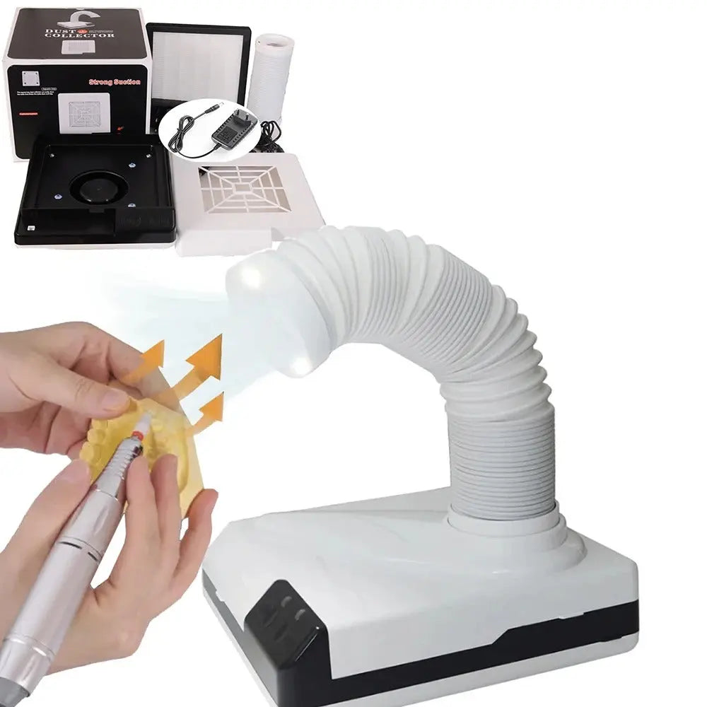 Compact Dental Laboratory Dust Collector with LED Light Dentigear