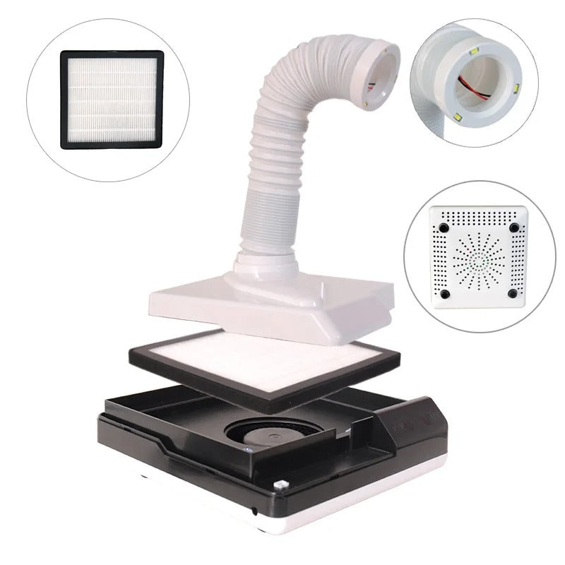 Kompakter Dental-Labor-Staubabsauger mit LED-Licht