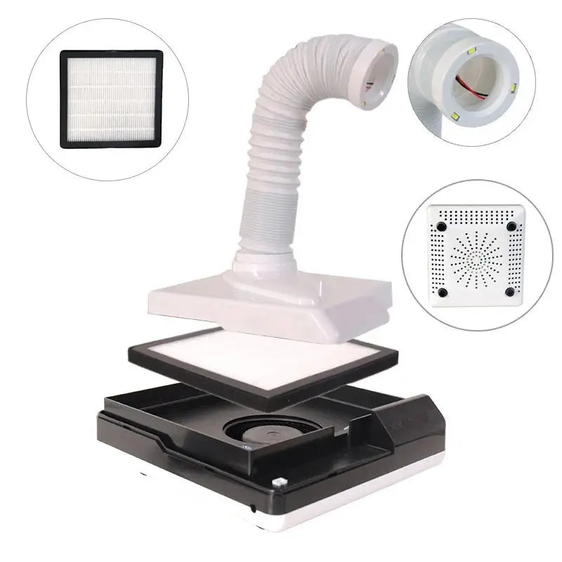 Compact Dental Laboratory Dust Collector with LED Light Dentigear