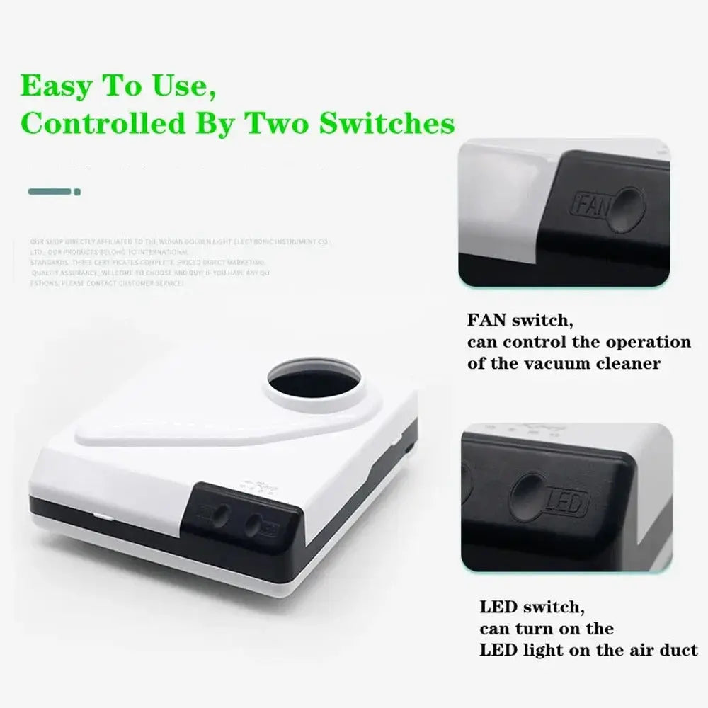 Compact Dental Laboratory Dust Collector with LED Light Dentigear