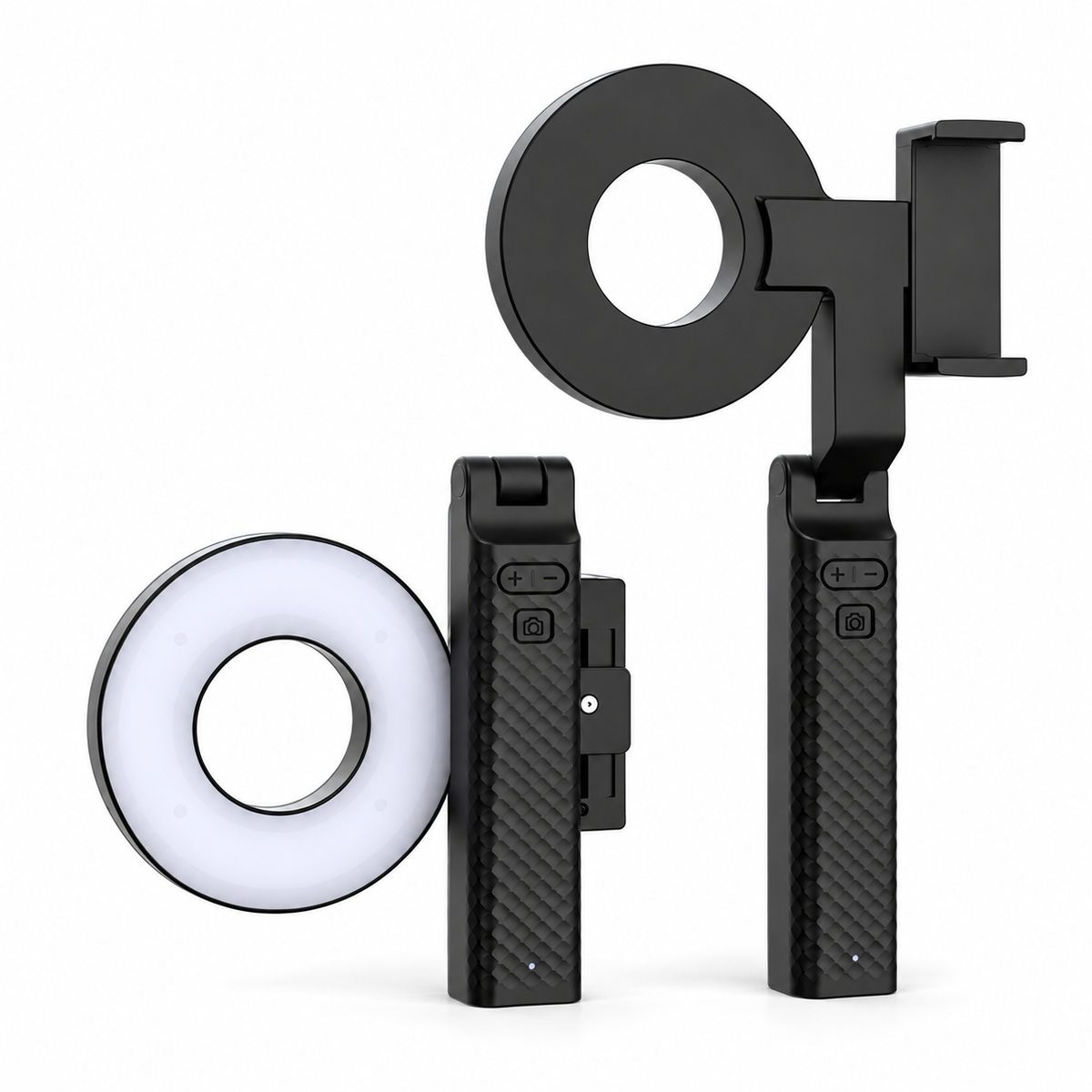 Anneau lumineux MDP pour photographie dentaire avec smartphone — à clipser, 4 niveaux de luminosité, 1500 mAh, 165 g