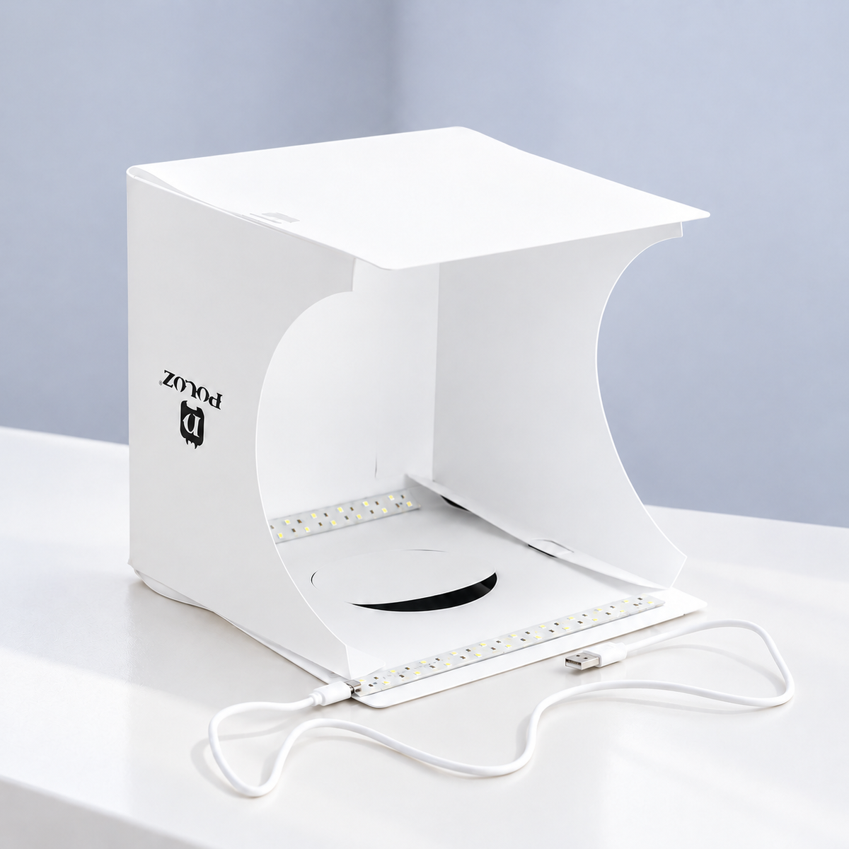 Mini boîte à lumière de 22 cm pour la photographie de modèles dentaires — tente softbox portable avec LED