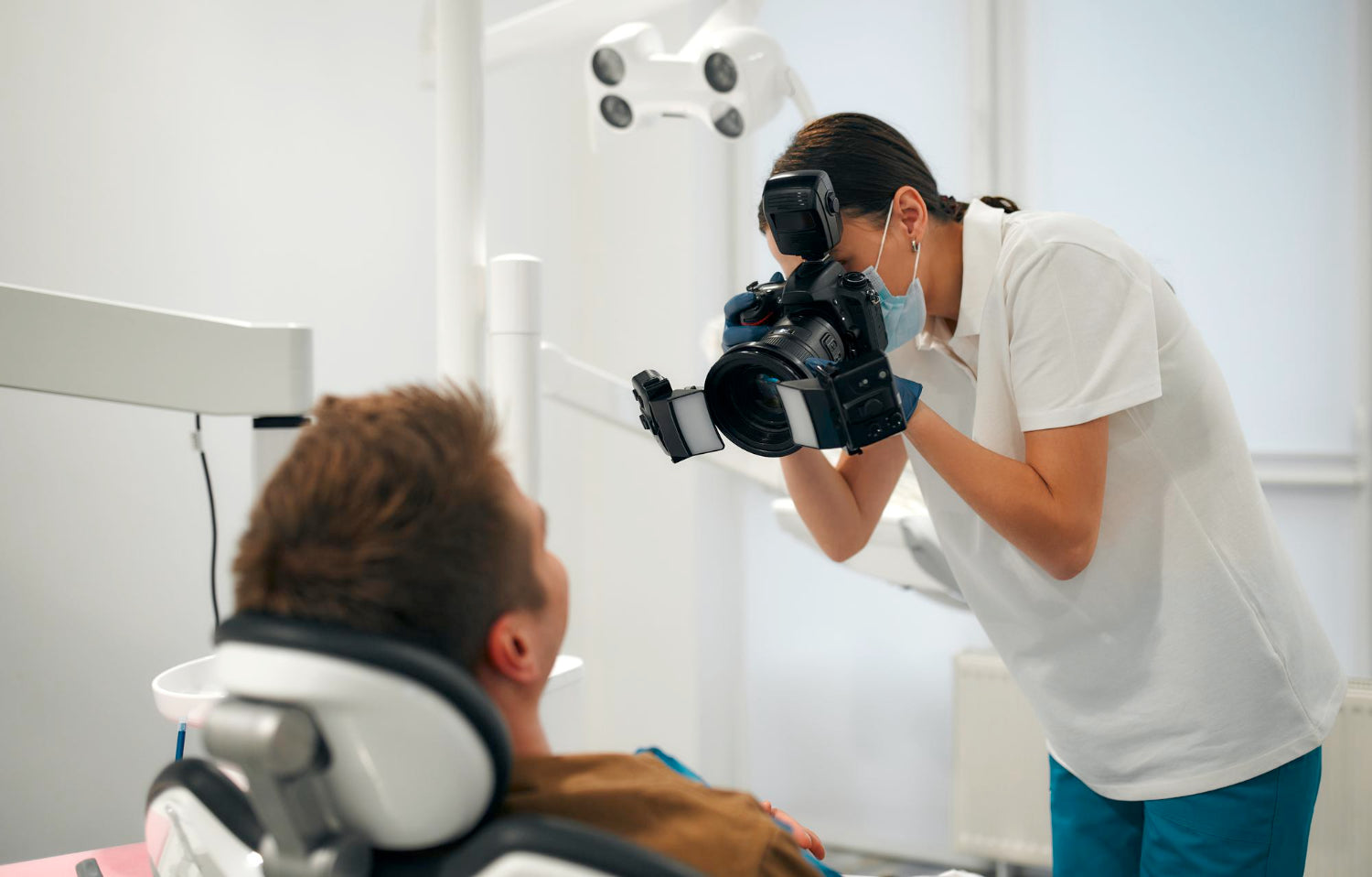 Preparation for a Dental Photo shoot: Using flash and light filters