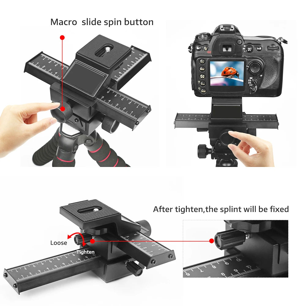 Macro Focusing Rail Slider for Camera