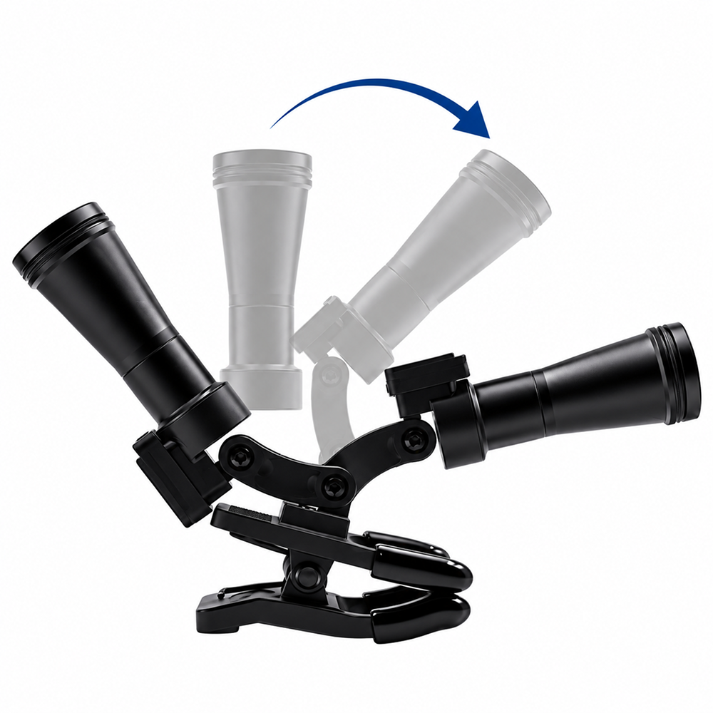 5W Wireless Dental LED Headlight – 60,000 Lux, Magnetic Battery & Loupe Compatible