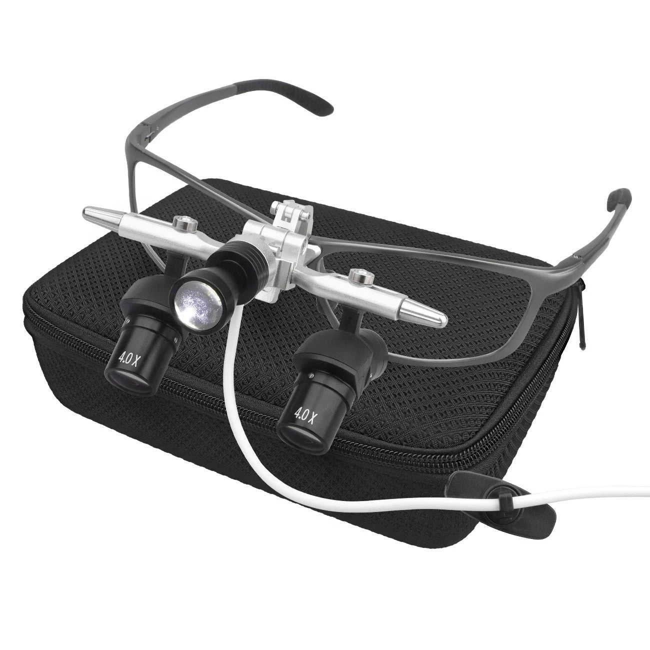 Adjustable Dental Ergo Loupes with LED Light — 4X, 5X, or 6X Magnification