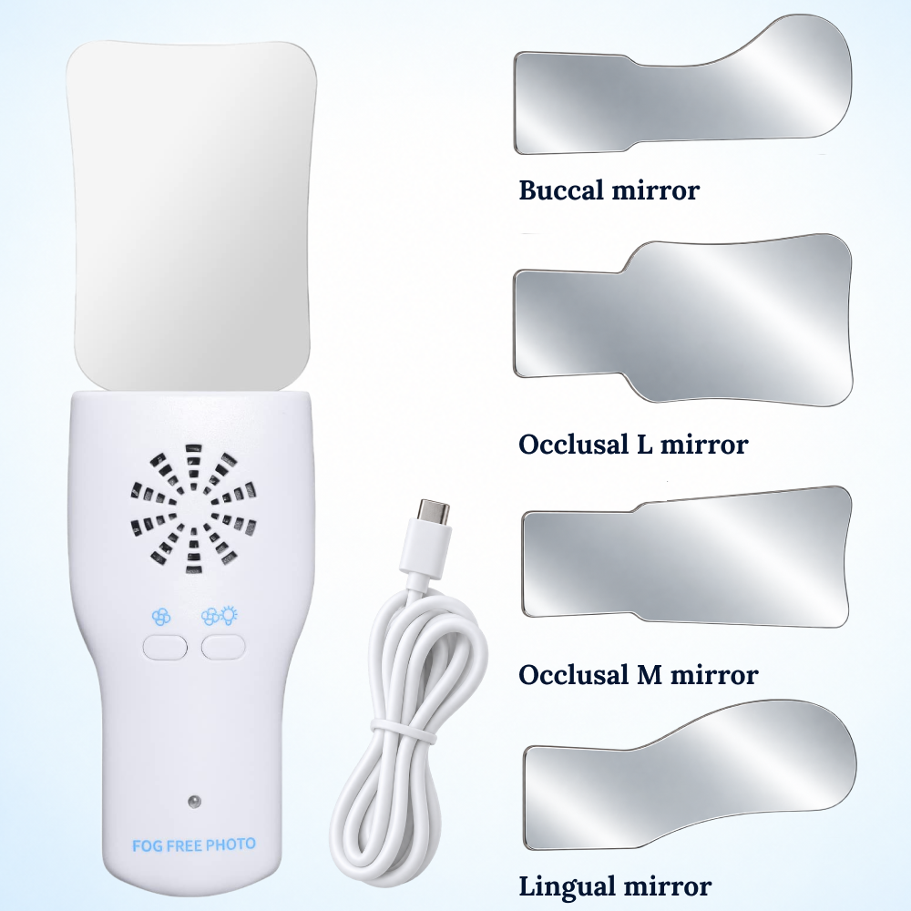 Customised Anti-Fog Mirror Set for Dental Photography — Choose Your Handle and Mirror Configuration