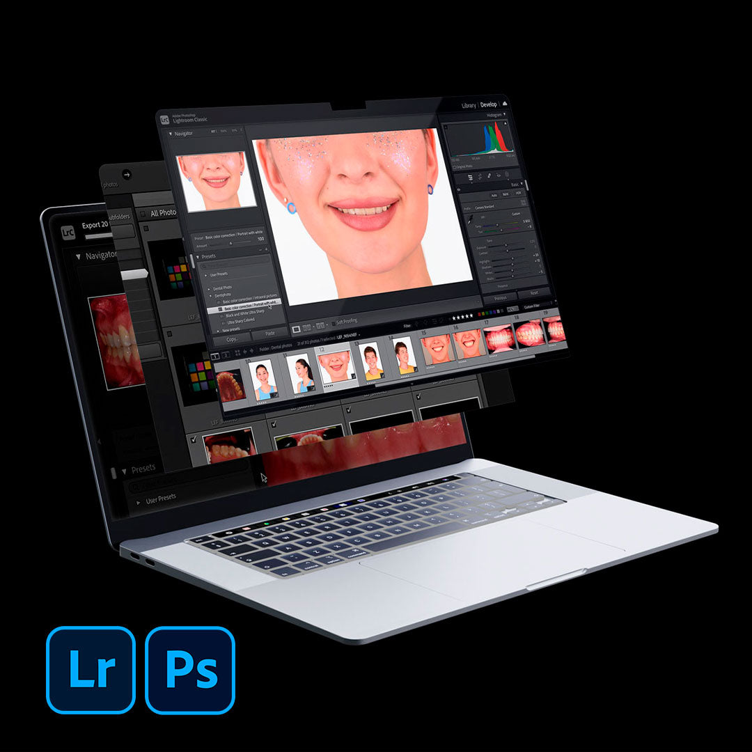 Secrets of editing dental photos in Photoshop and Lightroom. Full course. 50% discount.