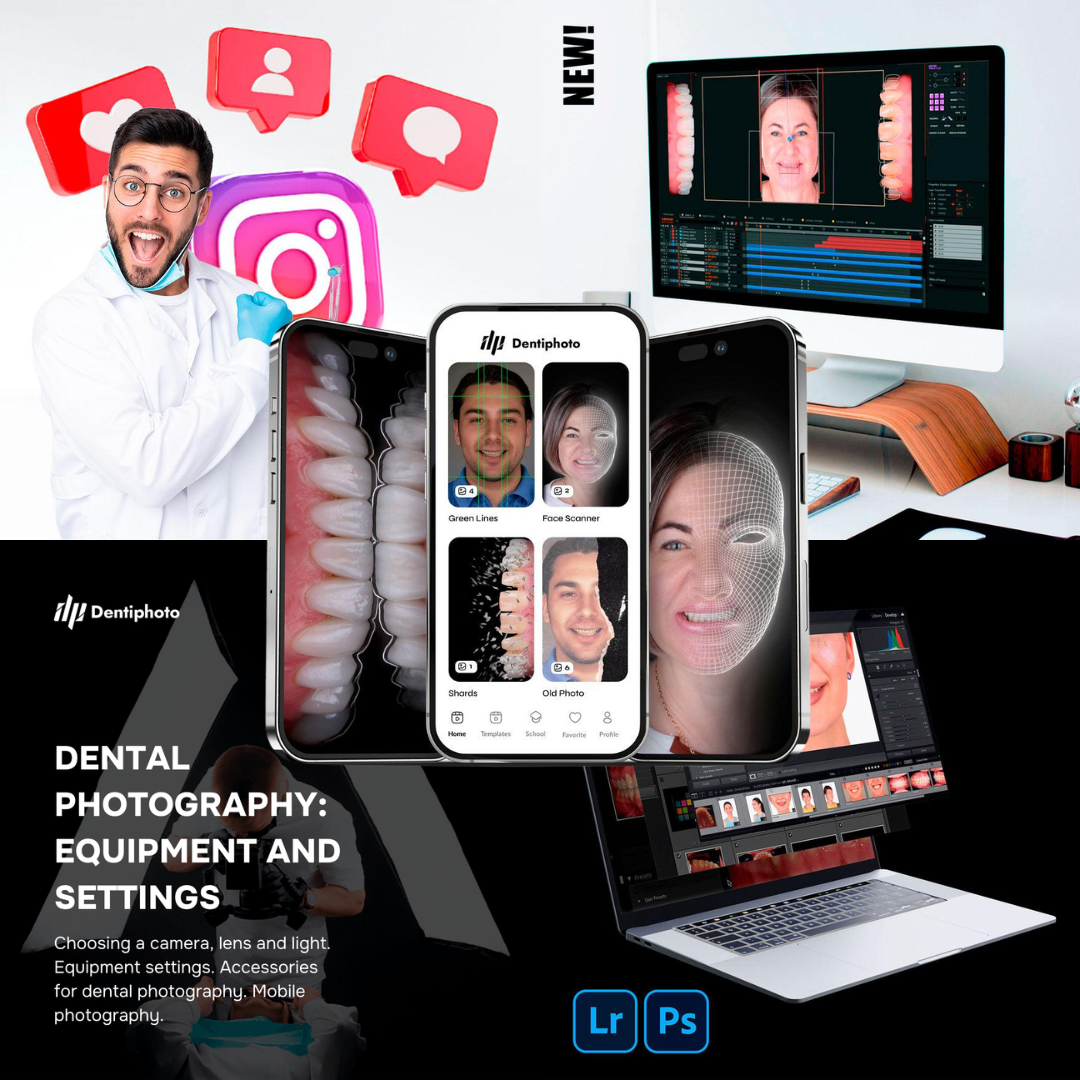 Mega Set! Courses on Dental Photography and Marketing (English) + 25 credits in the Dentiphoto app