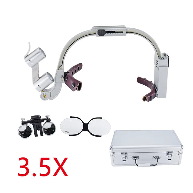 Adjustable Headband Binocular Loupes with 5W LED Light