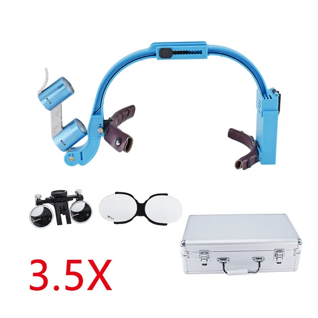 Adjustable Headband Binocular Loupes with 5W LED Light