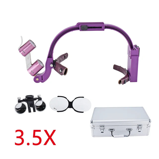 Adjustable Headband Binocular Loupes with 5W LED Light