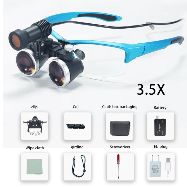 Magnification Binocular Loupes and Headlamp