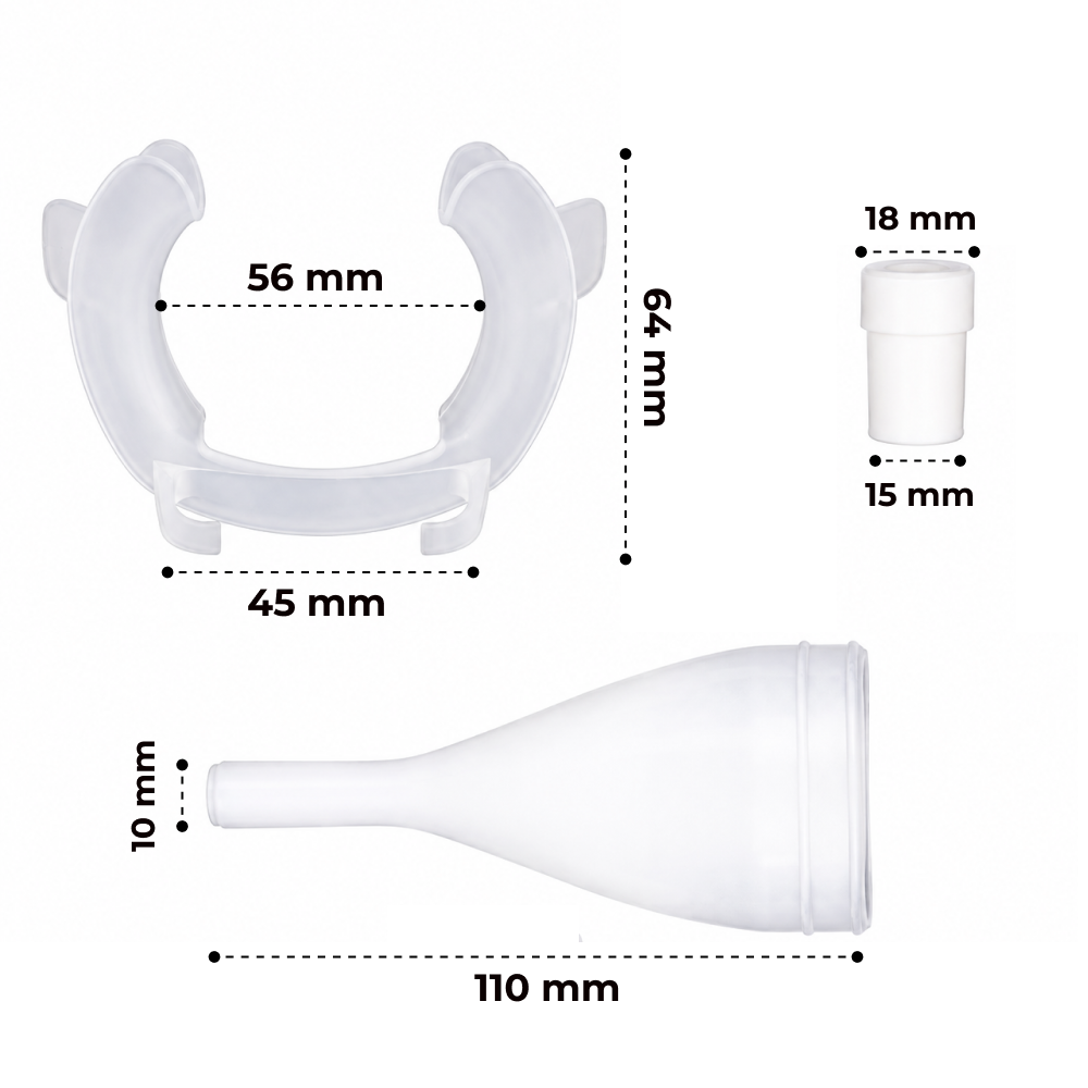 Separador de mejillas dental desechable con aspiración de alto volumen, 25 unidades — Control de aerosoles y humedad sin usar las manos