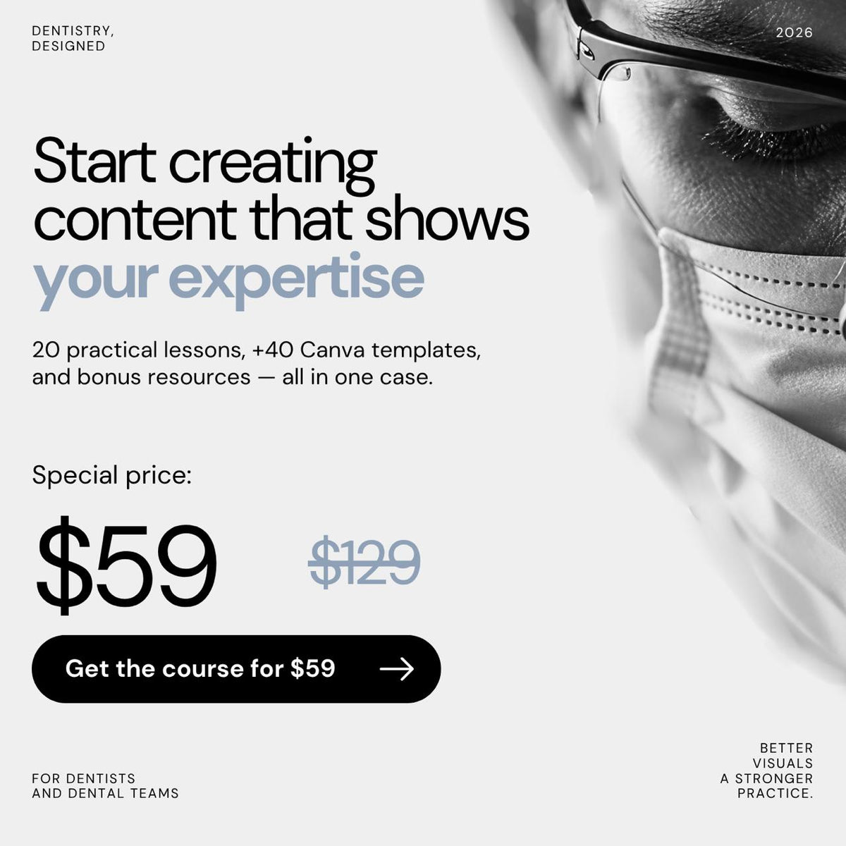 Course: Canva Dental Content Studio (Pre-order now for $59. Course open 1st october)
