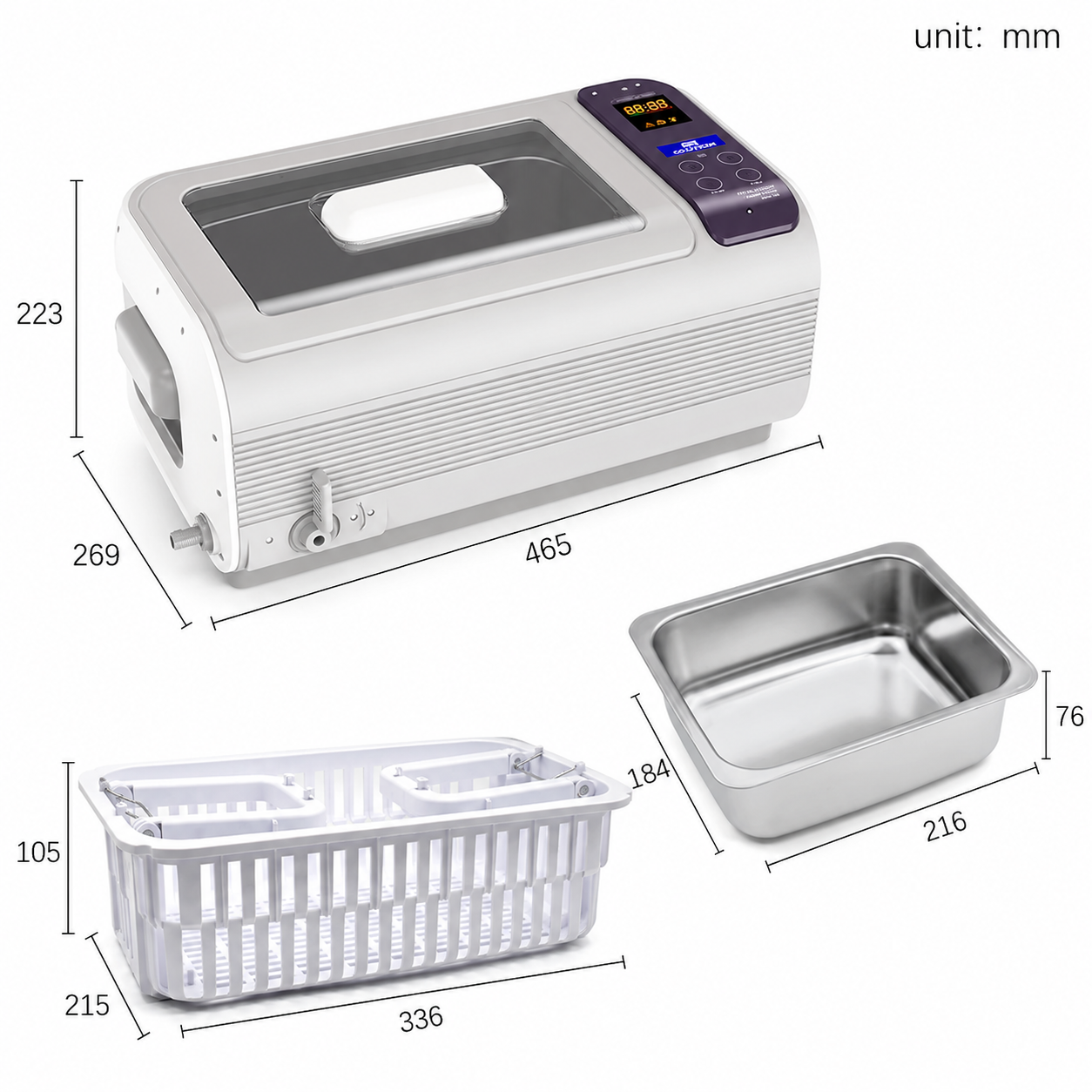 Dental Ultrasonic Cleaner, 6L